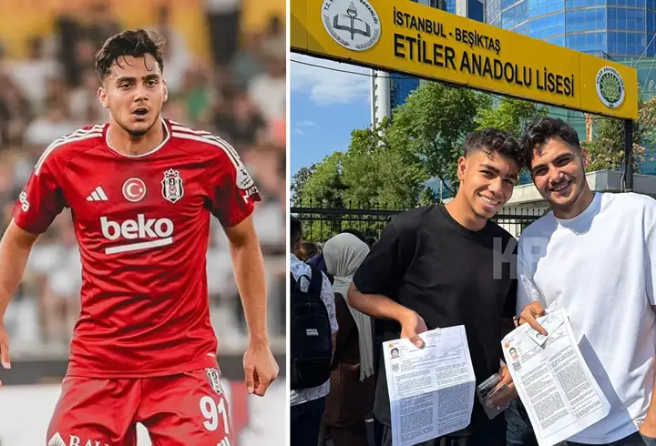 Beşiktaş'ın genç golcüsü Mustafa Erhan Hekimoğlu, YKS sınavına girdi