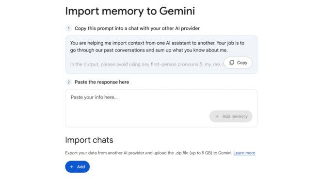 Google, Gemini’a geçişi kolaylaştıran iki yeni özellik duyurdu