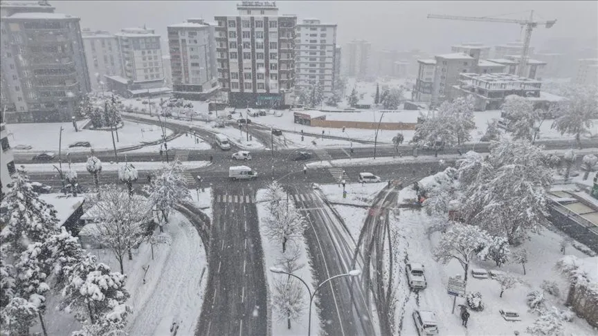 Kahramanmaraş kent merkezinde son 57 yılın en düşük sıcaklığı yaşandı