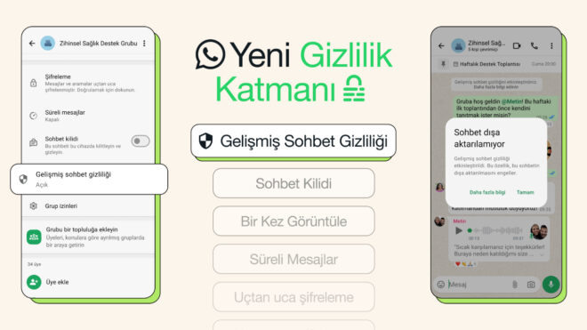 WhatsApp duyurdu: “Gelişmiş sohbet gizliliğiyle tanışın”