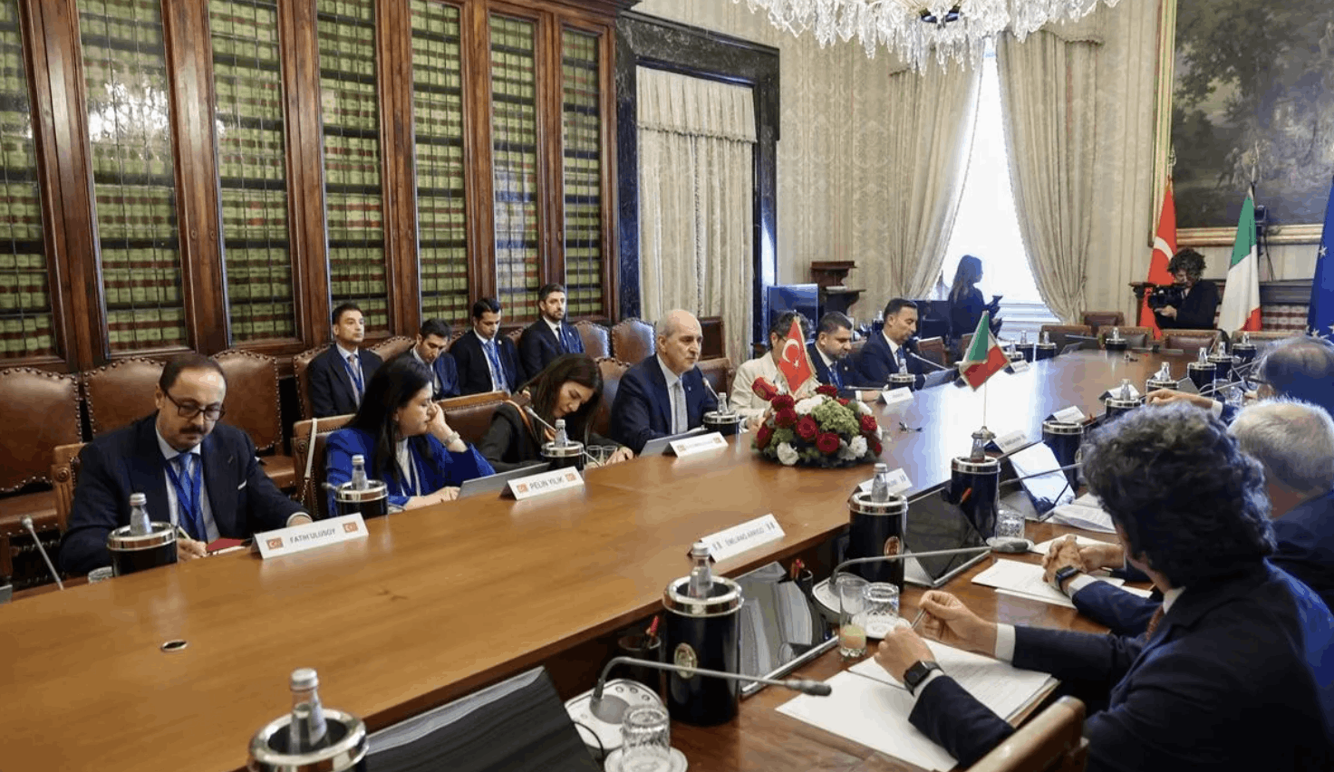 TBMM Başkanı Kurtulmuş, İtalya Senatosu Başkanı La Russa İle Görüştü