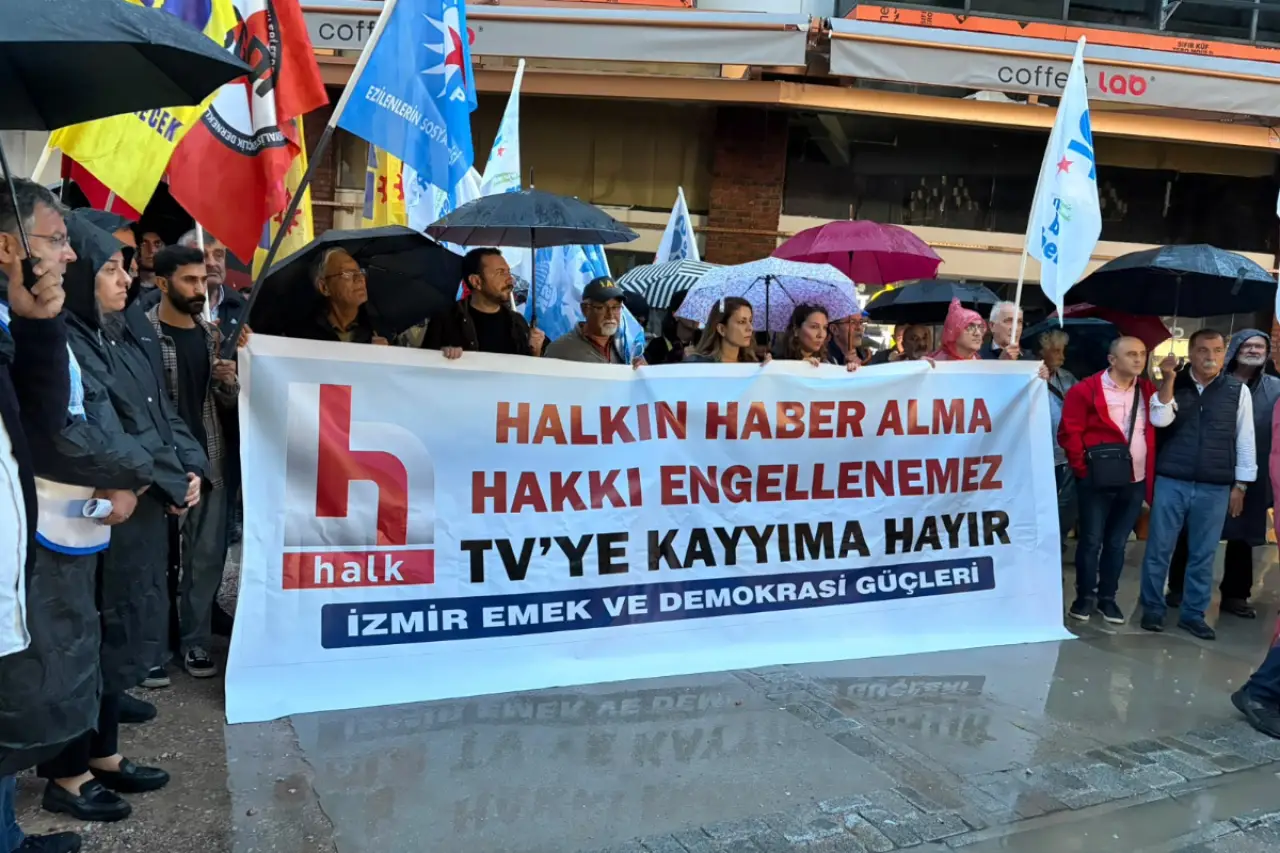 İzmir Emek ve Demokrasi Güçleri’nden Halk TV’ye destek: “Haber alma özgürlüğü engellendi"