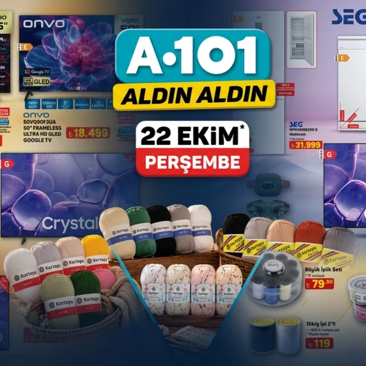 A101 22 Ekim Perşembe Aktüel Kataloğu 2026! Televizyon, Ütü, İplik Ve Tığ Seti Geliyor