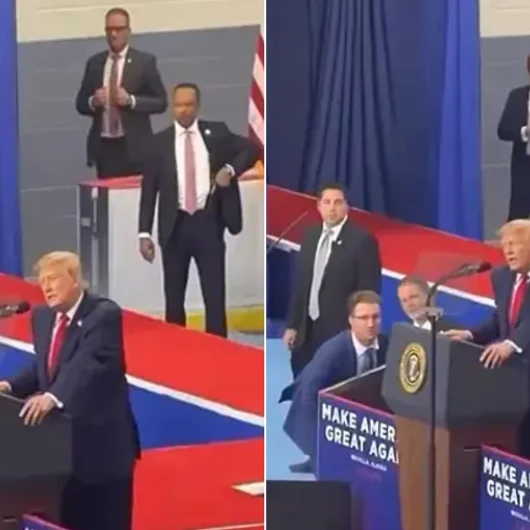 Trump'ın Mitinginde Panik Anları! Gizli Servis Ajanının Hareketi Gündem Oldu: Suikast Alarmı Mı?