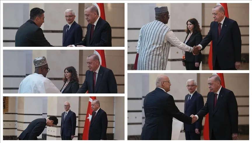 Cumhurbaşkanı Erdoğan, 5 ülkenin büyükelçisini kabul etti