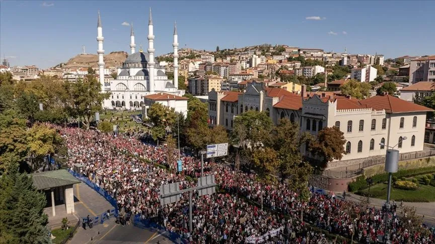 Ankara'da "Gazze Kararlılık Yürüyüşü" yapıldı