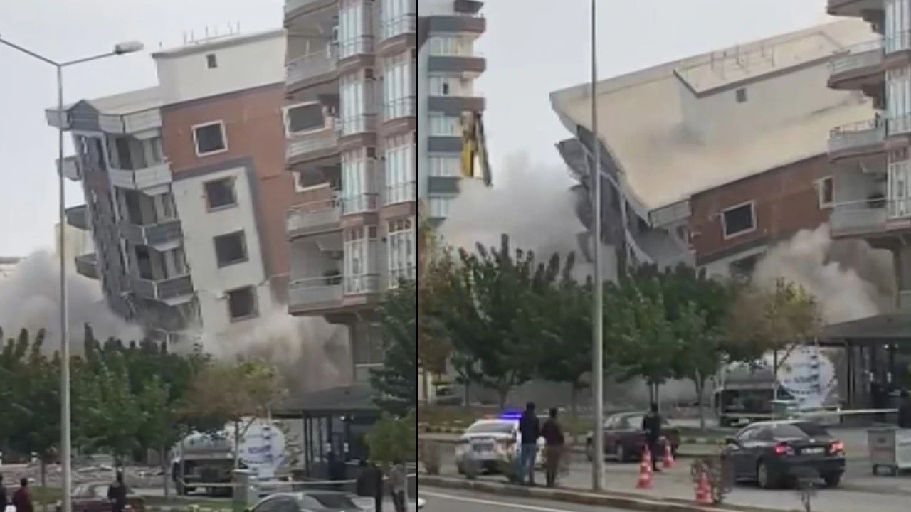 Tanker şoförü kornaya abandı, 7 katlı bina yerle bir oldu