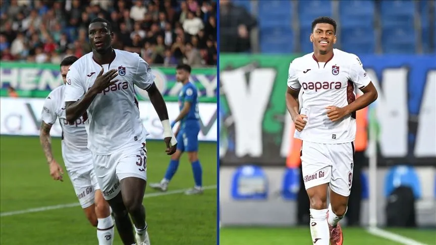 Trabzonspor'u Onuachu ve Augusto golleriyle taşıyor