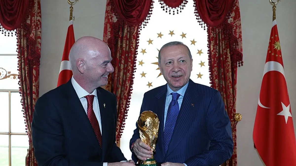 Başkan Recep Tayyip Erdoğan, FIFA Başkanı Infantino'yu kabul etti