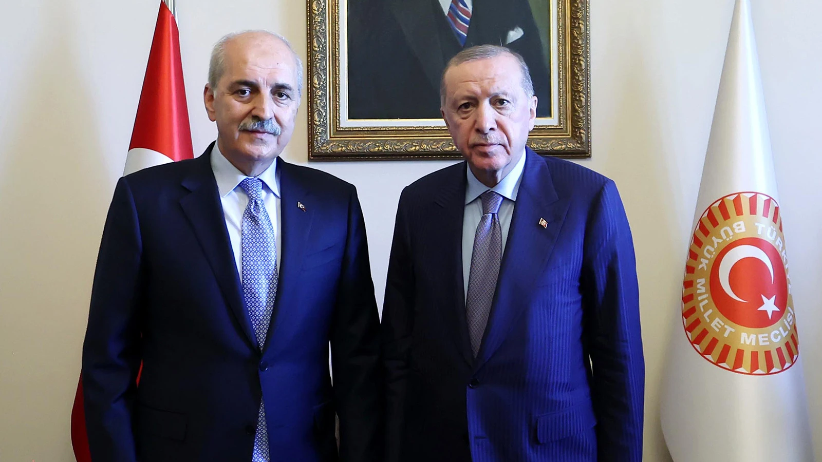Cumhurbaşkanı Erdoğan, TBMM Başkanı Kurtulmuş ile bir araya geldi