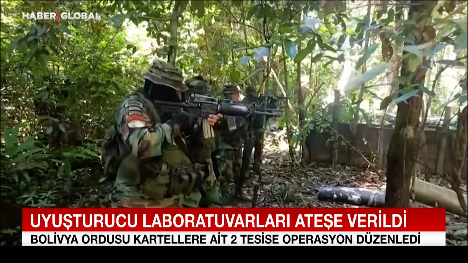 Ormanın derinliklerindeki uyuşturucu laboratuvarları ateşe verildi
