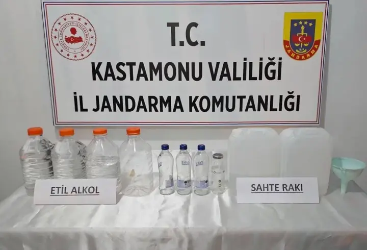 Kastamonu'da sahte içki operasyonu: 3 gözaltı