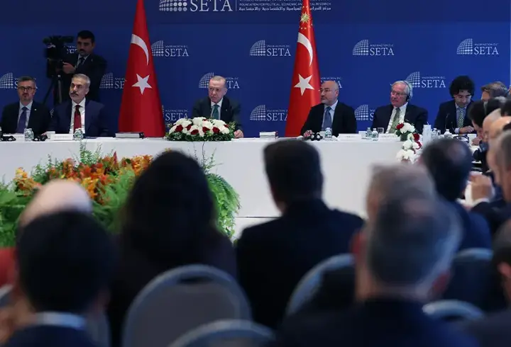 Cumhurbaşkanı Erdoğan, ABD'li düşünce kuruluşu temsilcileriyle bir araya geldi