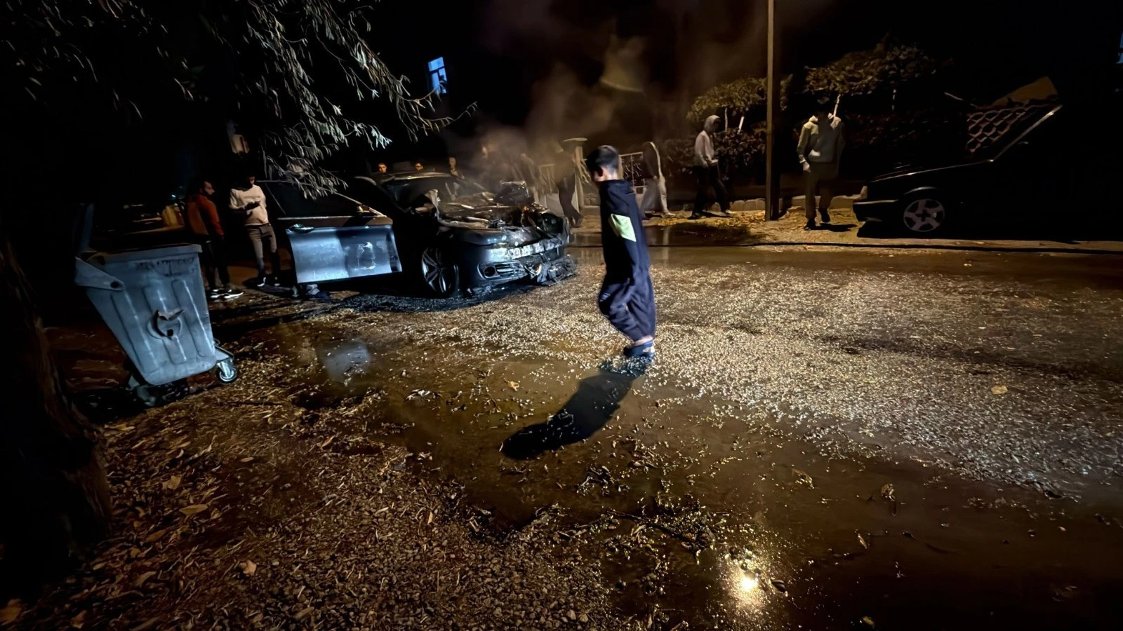 Konya'da seyir halindeki otomobil alevler içinde kaldı
