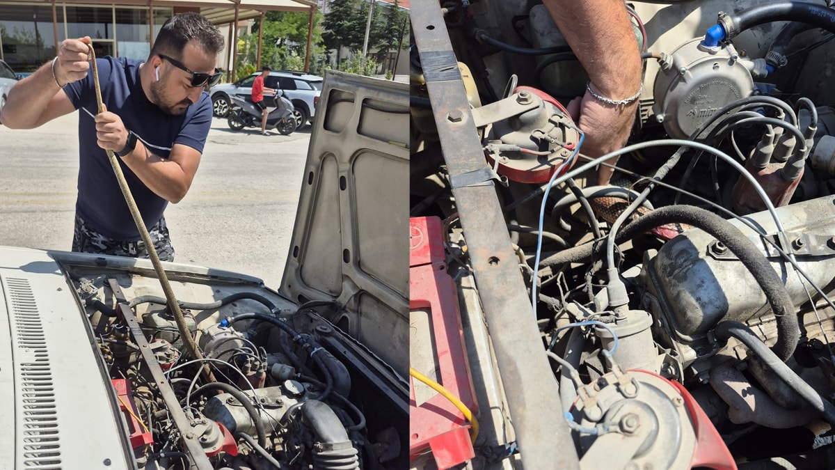 Aracının motoruna baktı, hayatının şokunu yaşadı