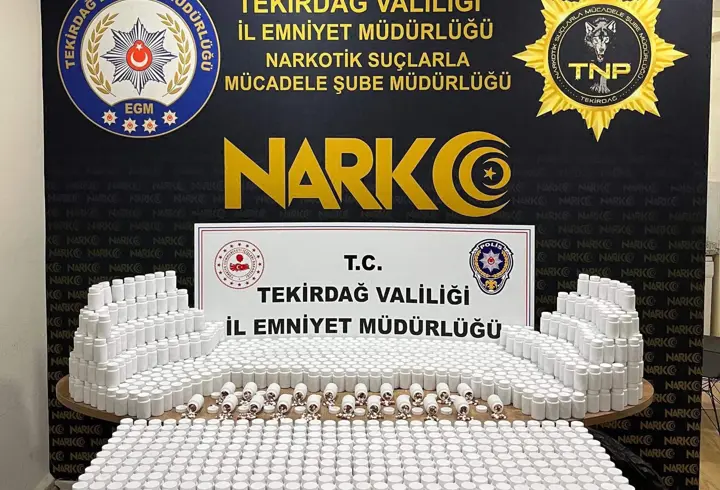 Tekirdağ'da 81 bin 700 hapla yakalanan 'torbacı' tutuklandı
