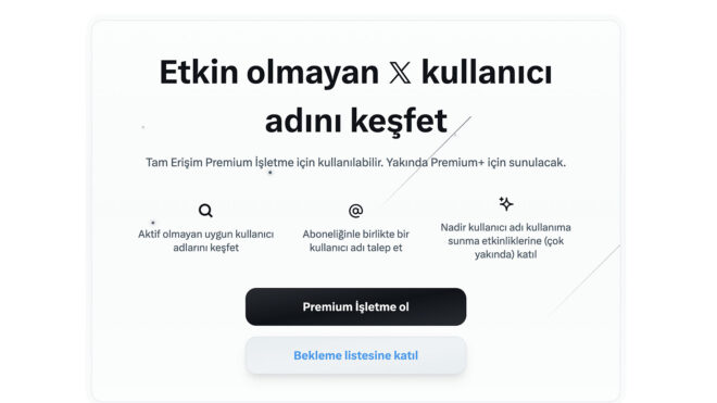 X, aktif olmayan kullanıcı adları için bir pazar yeri açıyor