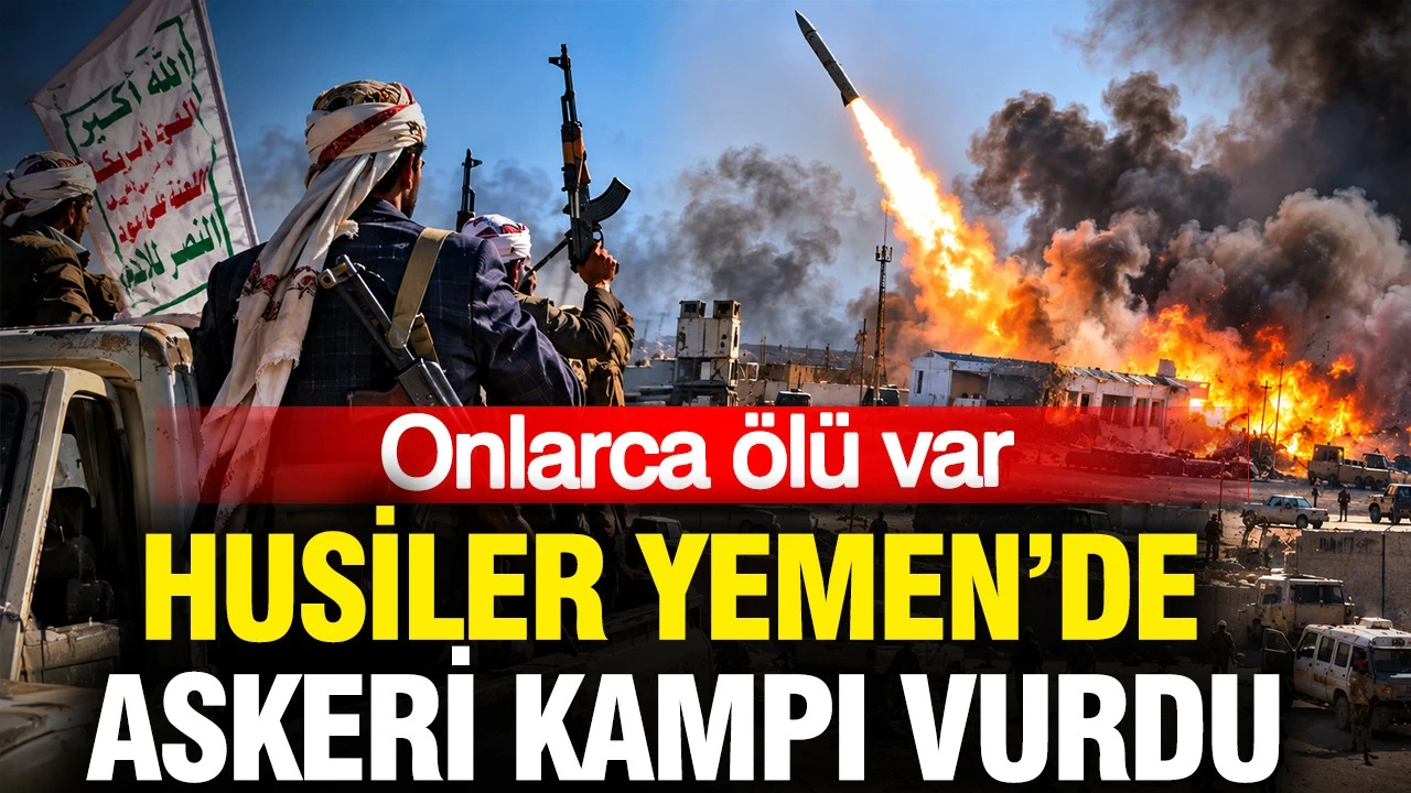 Husiler Yemen'de Askeri Kampı Vurdu: Onlarca Ölü Var