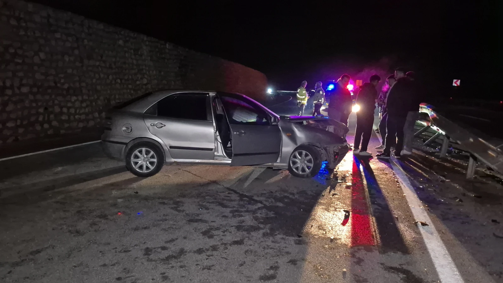 Yola çıkan yaban hayvanı kazaya neden oldu: 4 yaralı