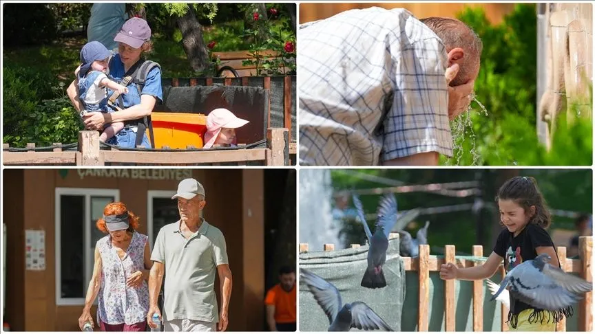 Sıcak havada Başkentliler park ve açık alanlara yöneldi