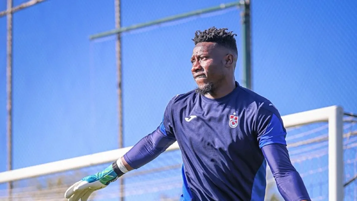 Trabzonspor'da Andre Onana ilk antrenmanına çıktı
