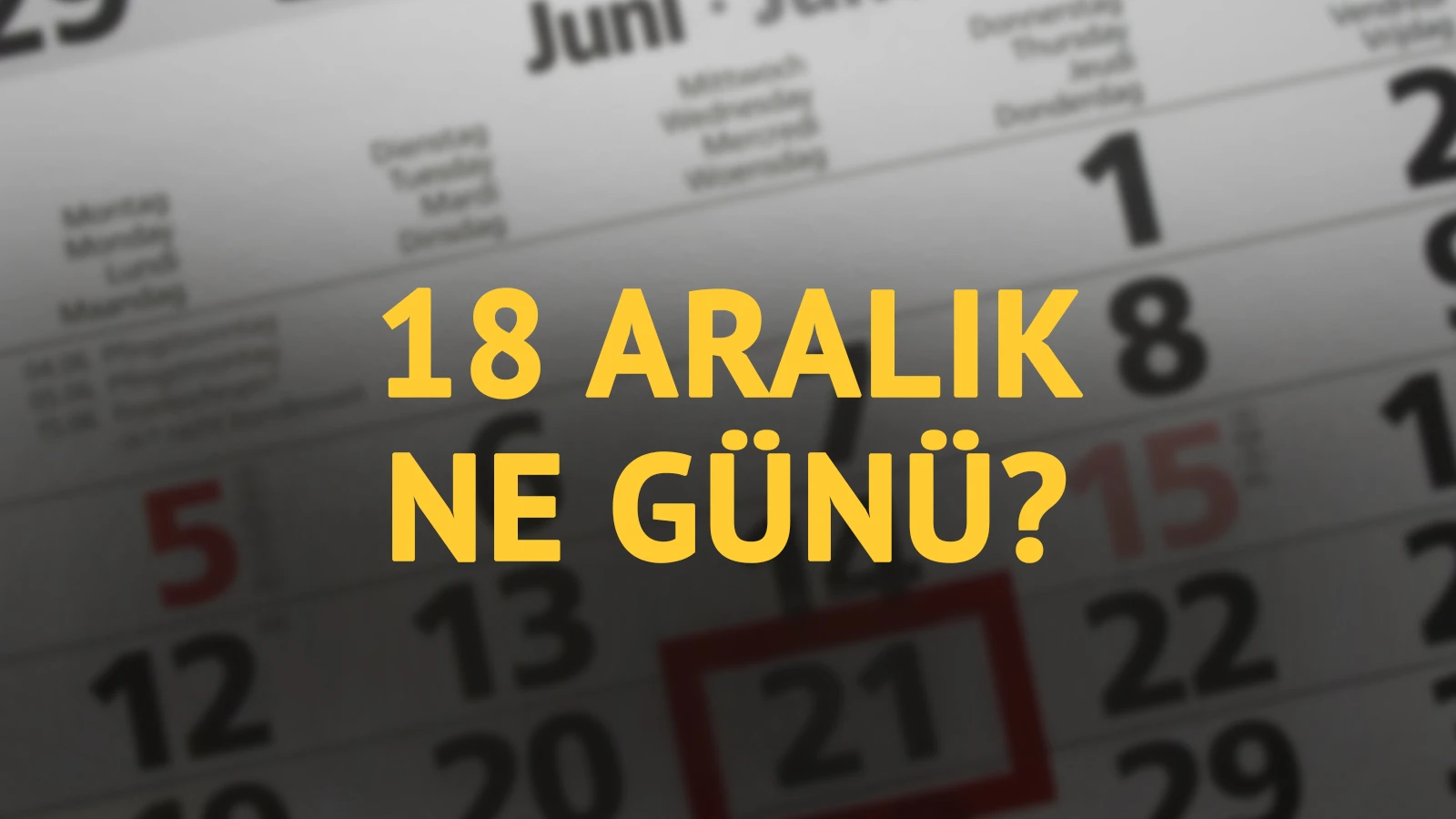 18 Aralık ne günü? 18 Aralık'ın anlam ve önemi ne?