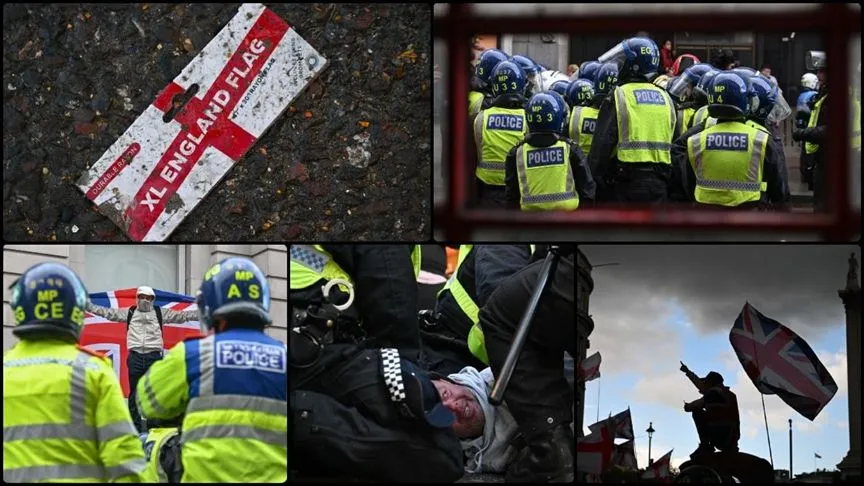 Londra'daki aşırı sağ eyleminde 26 polis yaralandı, 25 kişi gözaltına alındı
