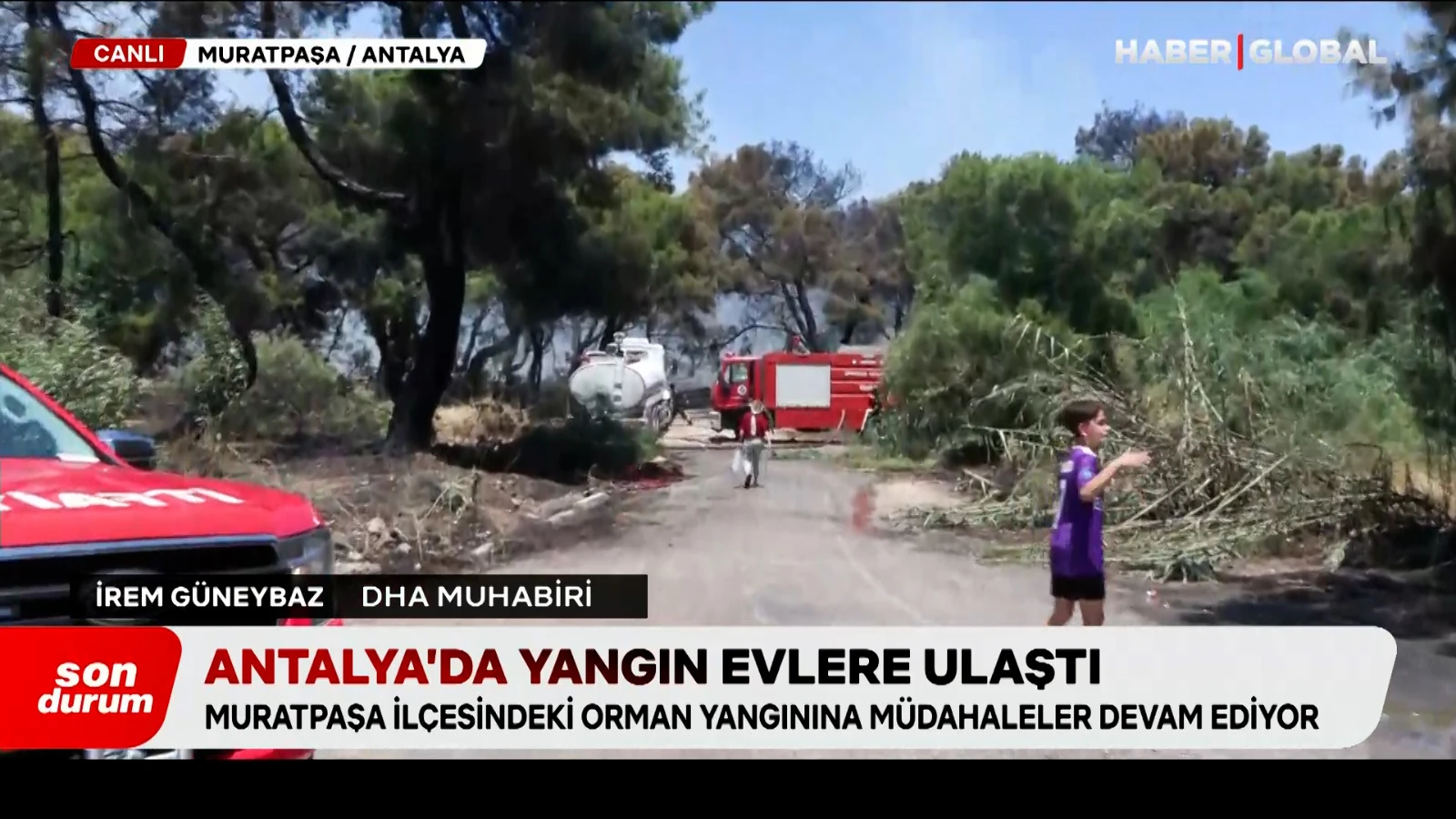 Antalya Muratpaşa'da orman yangını: Ekiplerin müdahalesi hızla sürüyor