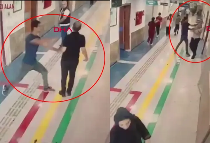 Acil serviste dehşet anları! Doktor ve güvenlik görevlisini bıçakladı