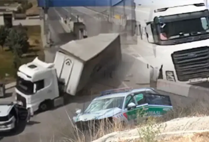 Jandarma aracına çarpan TIR'ın şoförü uyuşturucu etkisindeymiş