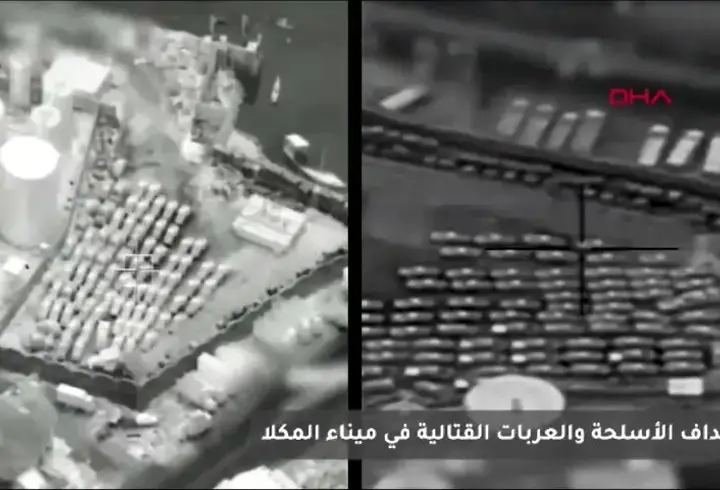Suudi Arabistan’ın Yemen’deki liman saldırısına ait yeni görüntüler