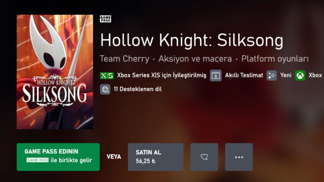 Microsoft, Hollow Knight: Silksong oyununu 56 TL’den satışa sundu