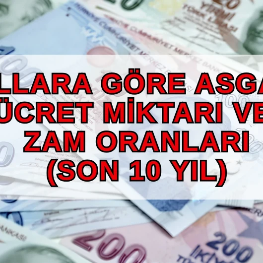 Yıllara Asgari Ücret Zam Oranları: Son 10 Yılda Asgari Ücret Ne Kadar Zamlandı, Ne Kadar Oldu?
