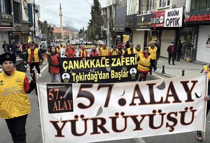 Tekirdağ'dan Çanakkale'ye '57'nci Alay Vefa Yürüyüşü' başladı