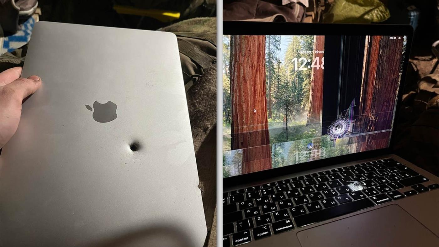 MacBook Air, Ukraynalı bir askerin hayatını kurtardı: Dayanıklılığı şaşırttı