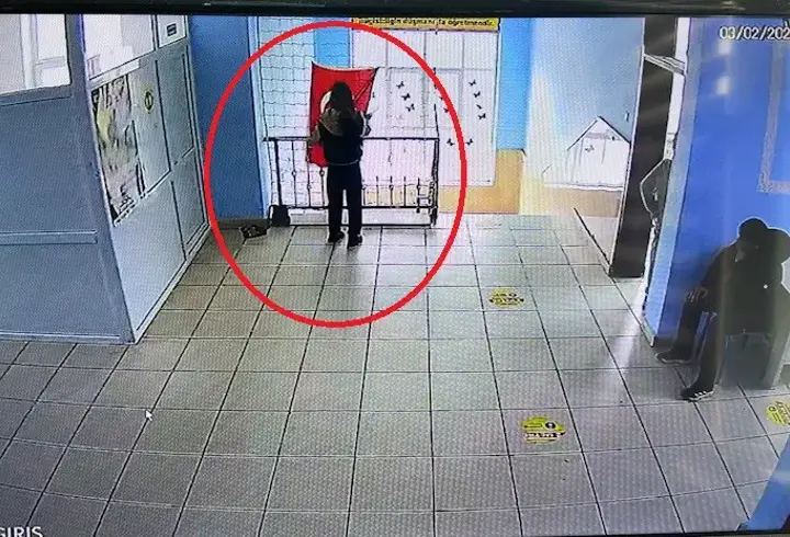 Diyarbakır’da 5’inci sınıf öğrencisinin 'bayrak' hassasiyeti kamerada