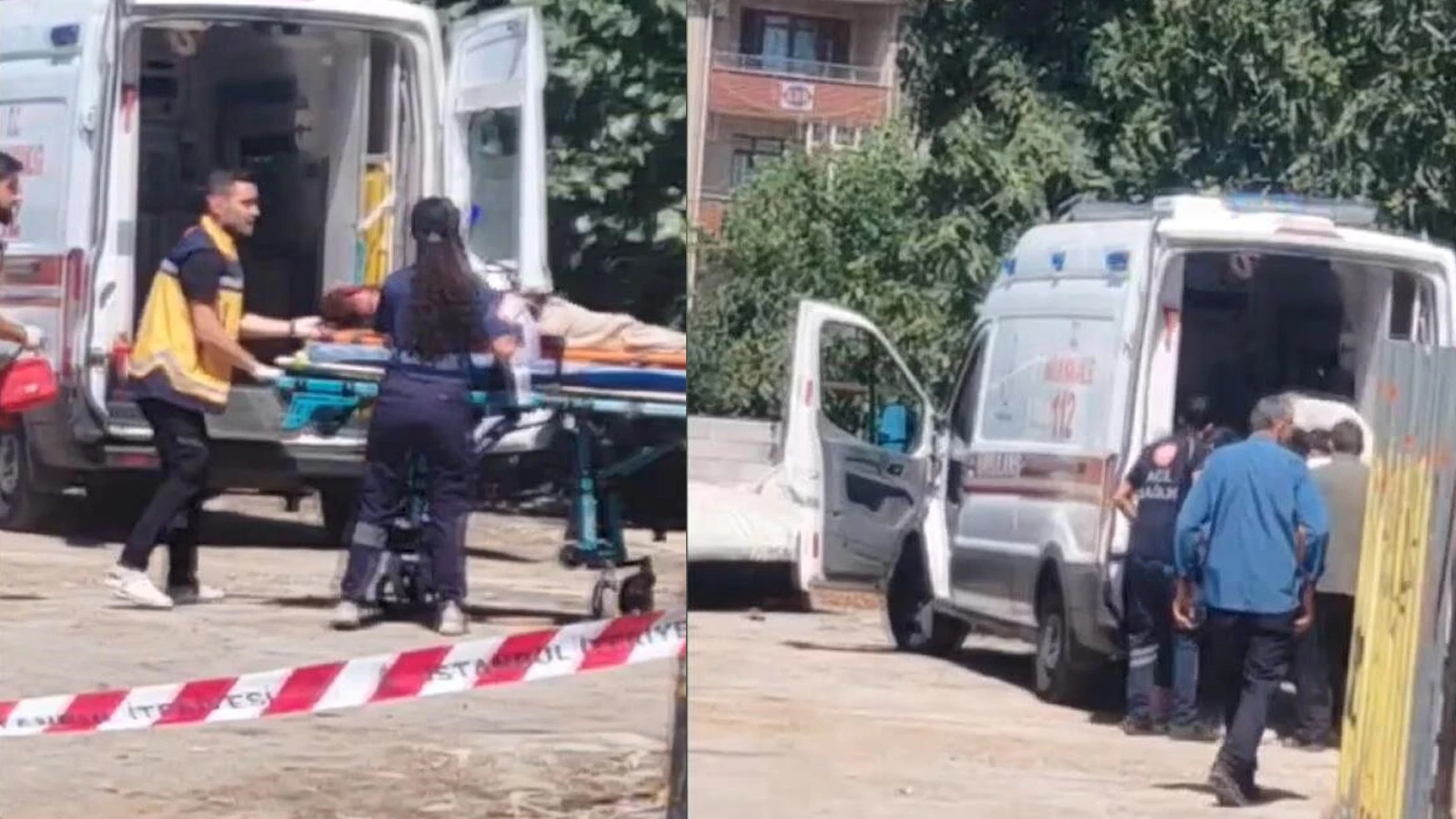 Sultanbeyli'de çalışma esnasında işçiler çatının altında kaldı: 1'i ağır 2 yaralı
