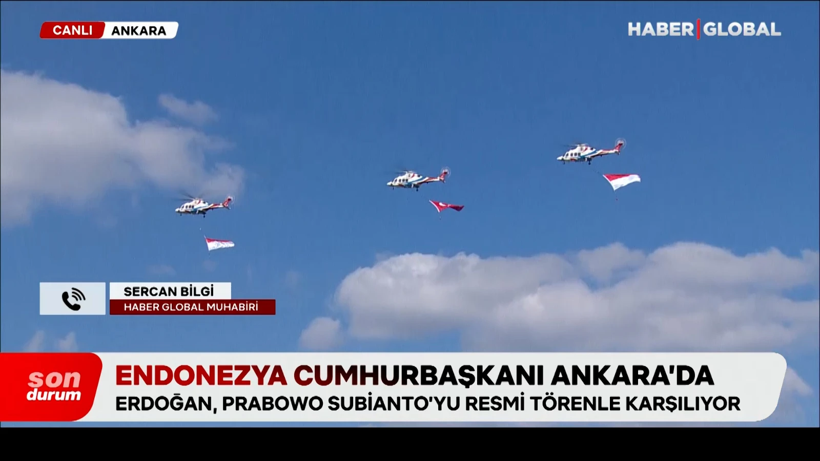 Endonezya Cumhurbaşkanı Ankara’da Gökbey'lerle karşılandı