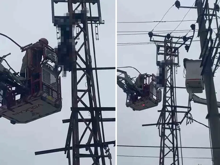 Bursa'da hırsızlık için çıktığı elektrik direği sonu oldu
