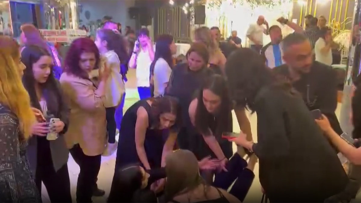 Depreme düğün salonunda yakalanan kadın bayıldı
