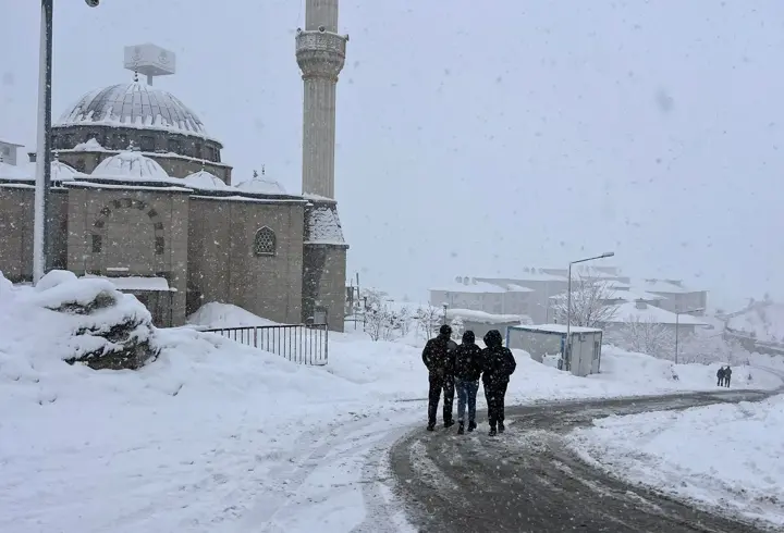 Yüksekova'da kar yağışı nedeniyle 28 yerleşim yeri ulaşıma kapandı