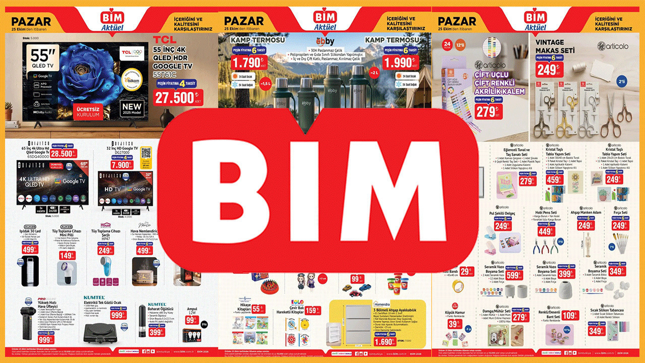 Güncel Bim Aktüel Ürünler Belli Oldu: Fiyatları Gören İnanamayacak! (Bim 25-31 Ekim)