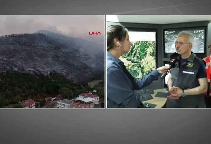BURSA'DA SON DURUM NE? Bakan Uraloğlu CNN TÜRK'te açıkladı: ''Yangının enerjisi düştü''