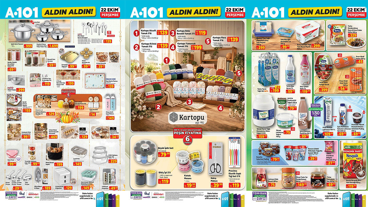 A101 Aktüel Ürünler Kataloğu: Perşembe Günü Raflara Geliyor! (A101 22-28 Ekim)
