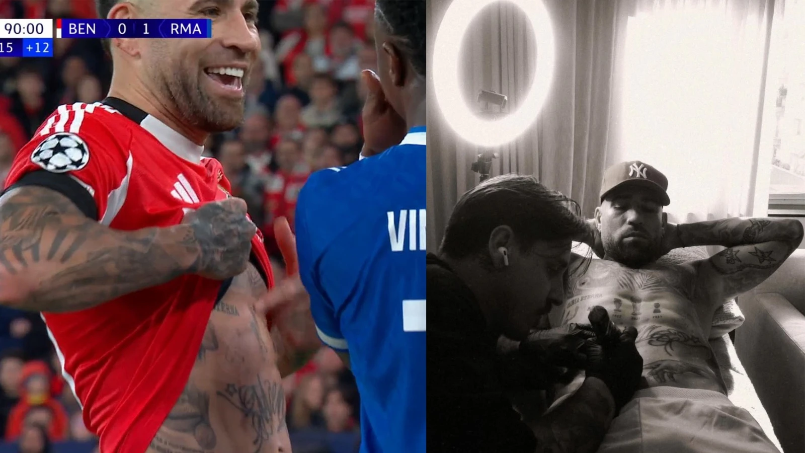 Otamendi'nin dövmeleri gündem oldu! En sevdiği diziler vücudunda