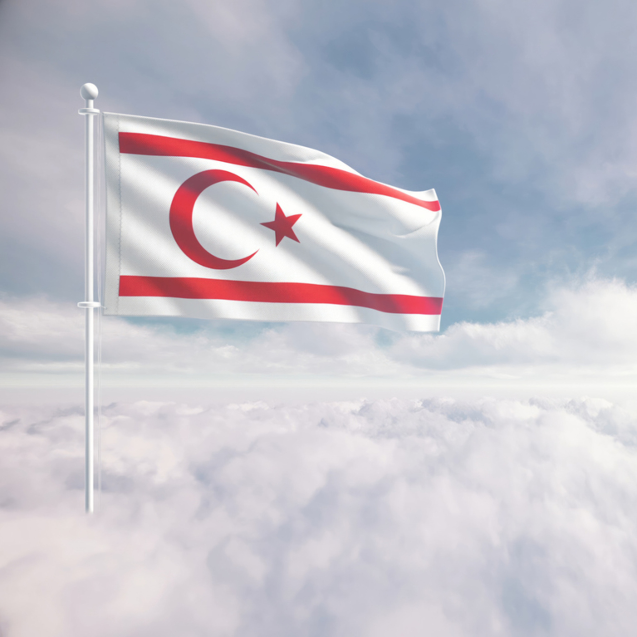 Kuzey Kıbrıs Türk Cumhuriyeti bayrağı