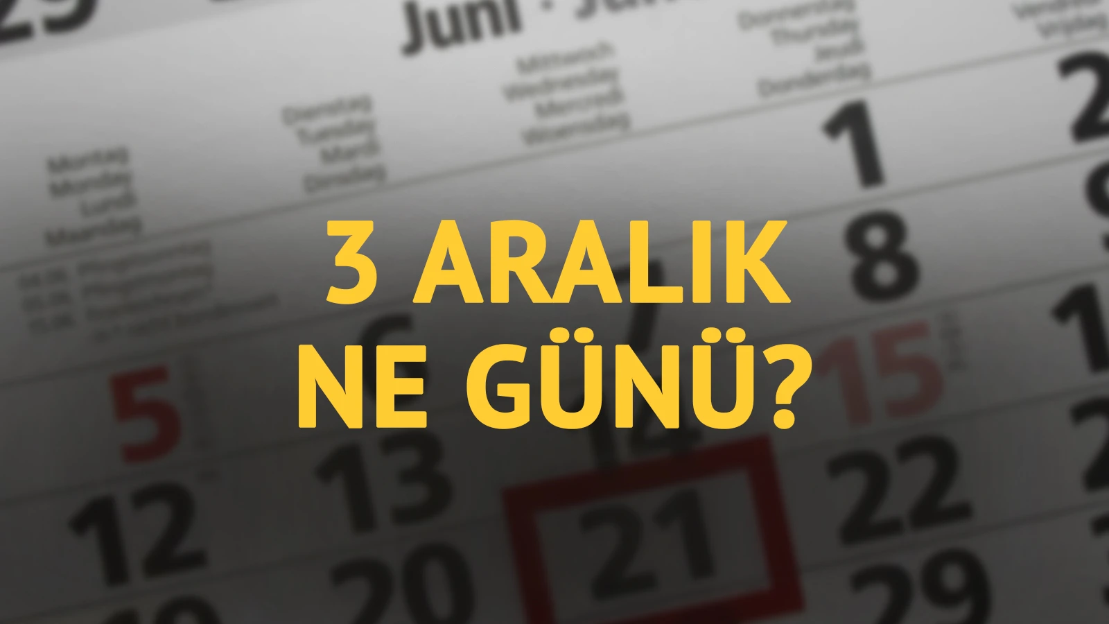 3 Aralık ne günü? 3 Aralık'ın anlam ve önemi ne?