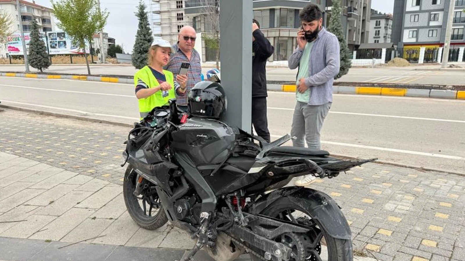 Aksaray'da takla atan motosikletin sürücüsü ağır yaralandı