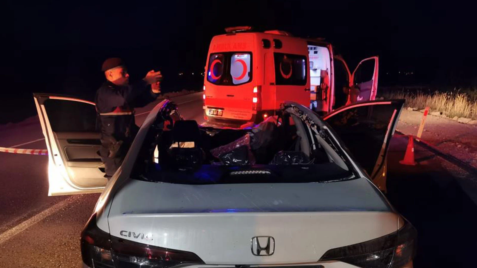 Yola fırlayan at kazaya neden oldu: 1 ölü, 1 yaralı