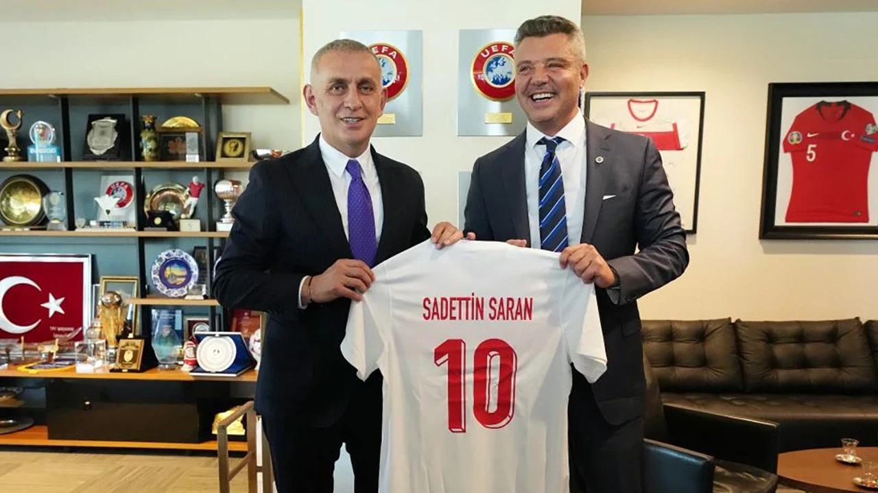 Fenerbahçe Başkanı Sadettin Saran'dan TFF Başkanı Hacıosmanoğlu'na ziyaret